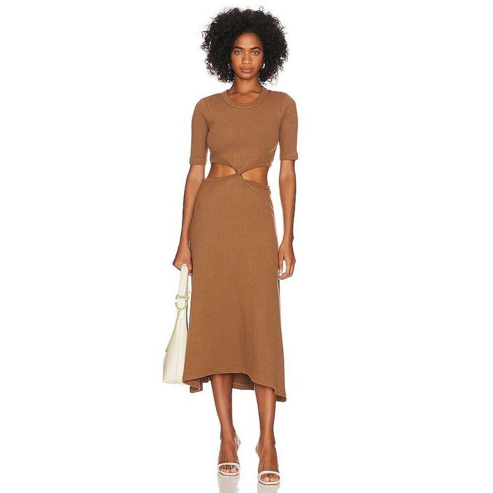✨Citizens of Humanity Brown Nicola Midi Light Brown Sz Small  Dress✨